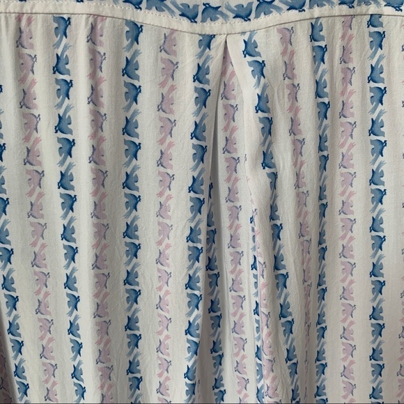 Jane and Delancey Dove Print Button-Up Shirt Sz M - Picture 7 of 8